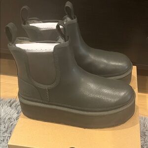 UGG Dark Gray Platform Boots